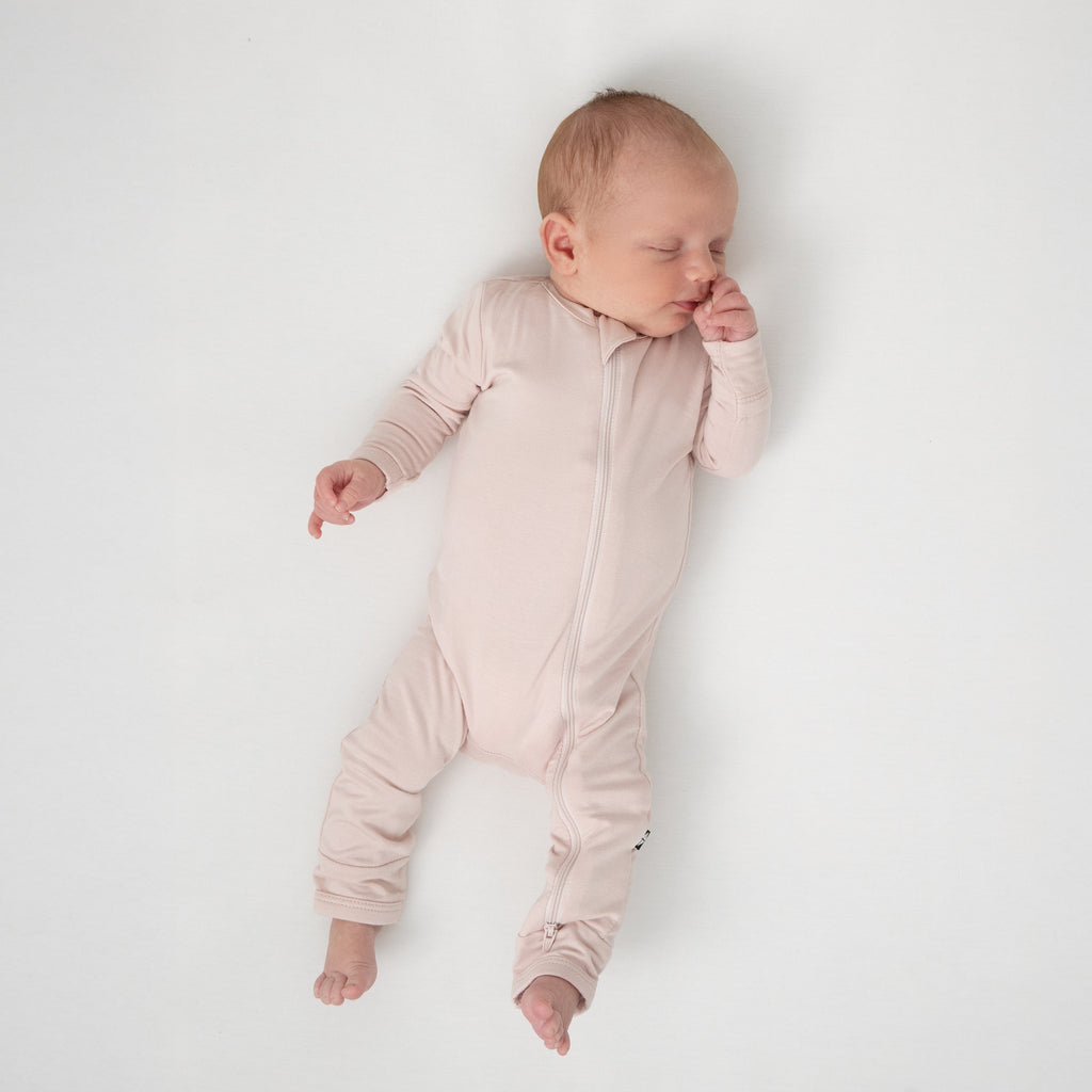 Zippered Romper in Blush