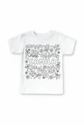 Colorable Big Sis Personalized Kids Graphic Tee | White