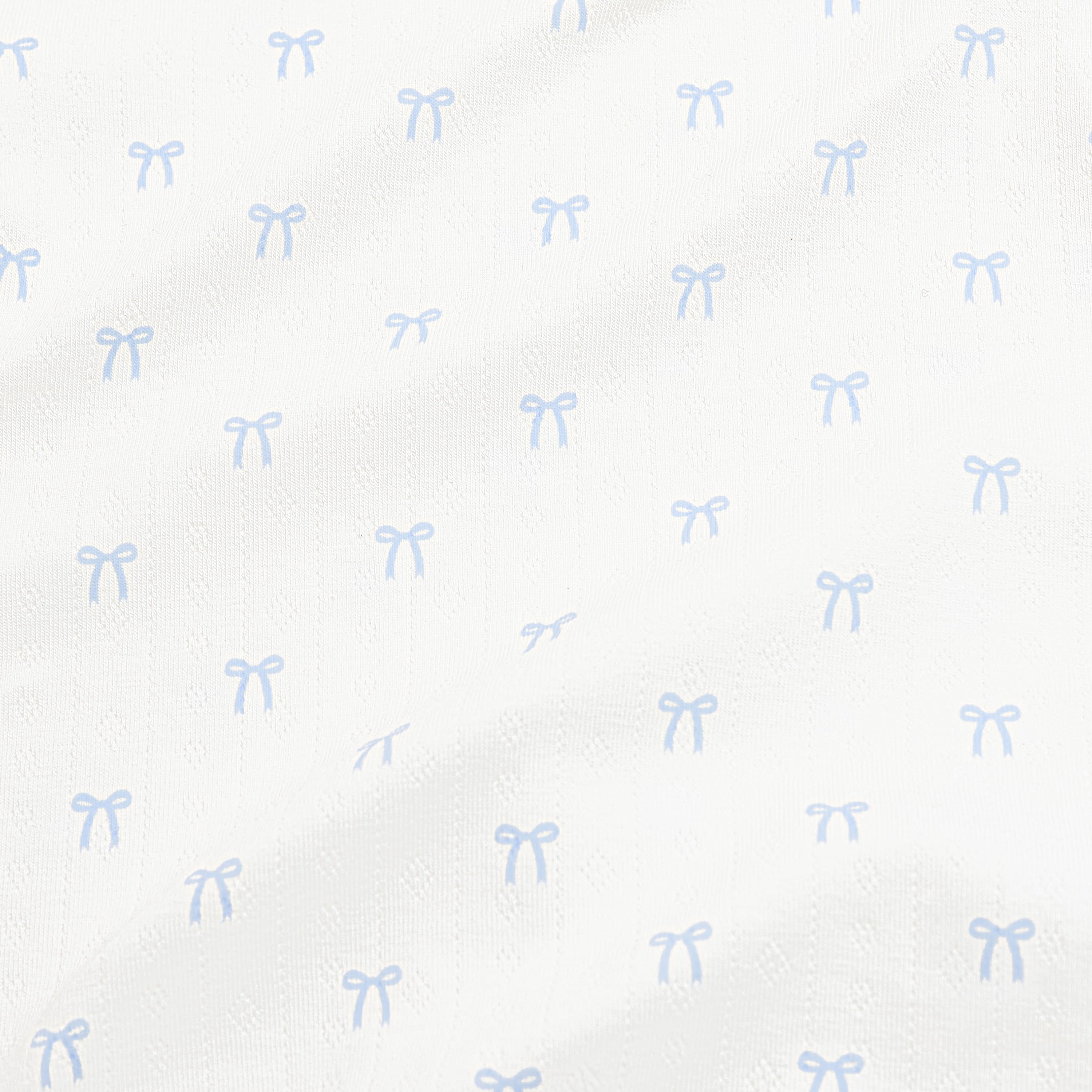 Pointelle Kimono Bodysuit in Sweet Blue Bow