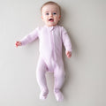 Zippered Footie in Thistle